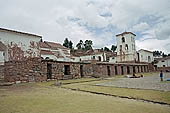 Chinchero, Incan walls of the ancient palace of Tpac Yupanqui with trapezoidal niches 